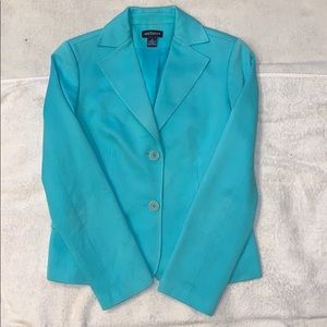 ANN TAYLOR Tiffany Blue Two Button Blazer